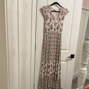 Lovestitch Cream Floral Maxi Dress